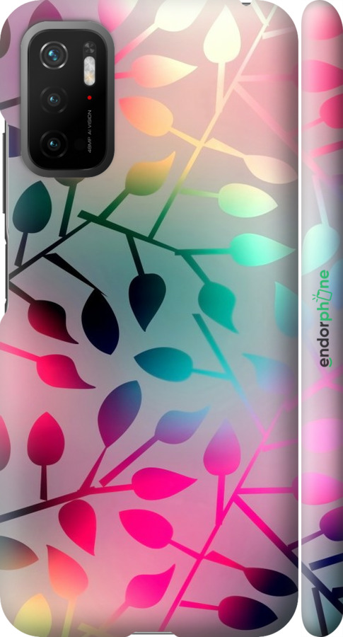 

3D пластиковий матовий чохол "Листя" для Xiaomi Poco M3 Pro