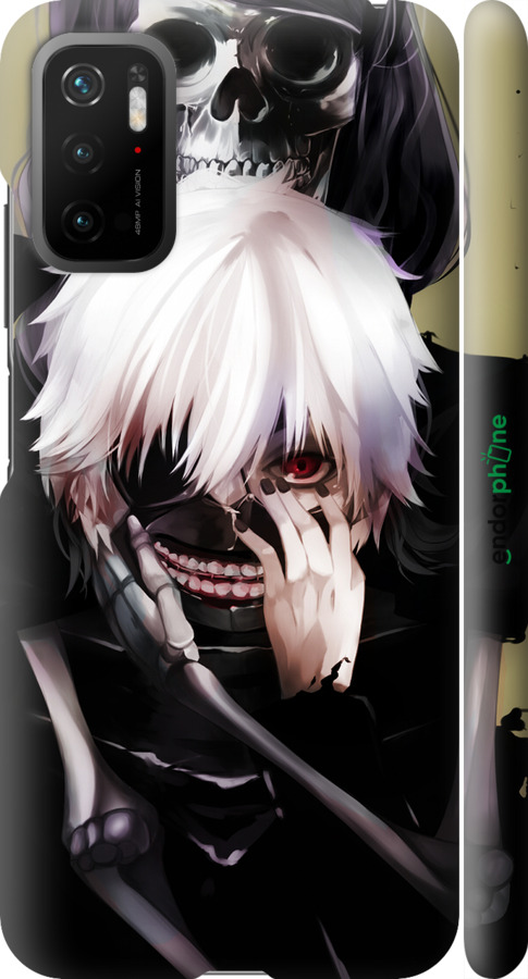 

3D пластиковий матовий чохол "Токійський Гуль" для Xiaomi Poco M3 Pro, Чорний