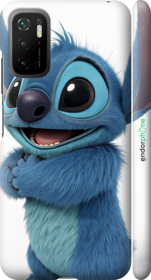 3D пластиковый матовый чехол Стич 1 для Xiaomi Redmi Note 10 5G - 6686m-2556 изображение 