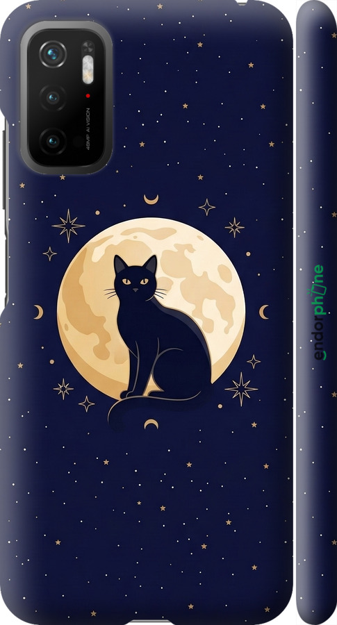 3D пластиковий матовий чехол Cute Cat Celestial/Witchy для Xiaomi Poco M3 Pro - 6787m-2369 изображение 