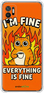 Силіконовий протиударний с посиленими кутами чехол Funny Cat для Xiaomi Redmi Note 10 5G - 6786sp-2556 изображение 