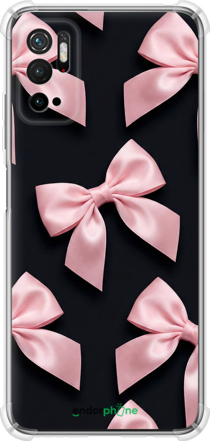 Силіконовий протиударний с посиленими кутами чехол Coquette Ribbons Dark Coquette для Xiaomi Redmi Note 10 5G - 6767sp-2556 изображение 
