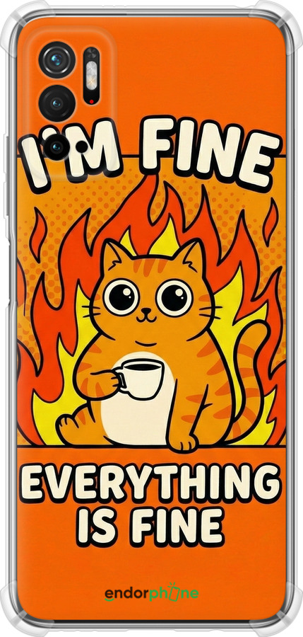 Силіконовий протиударний с посиленими кутами чехол Funny Cat для Xiaomi Redmi Note 10 5G - 6786sp-2556 изображение 