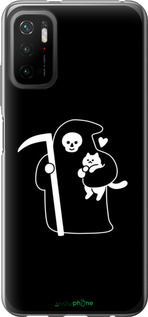2D пластиковий чехол Мінімалістичний арт: смерть та кішка для Xiaomi Redmi Note 10 5G - 6529t-2556 изображение 