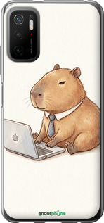 Силиконовый чехол 'Funny Capybara CEO Working' для Xiaomi Redmi Note 10 5G изображение 1