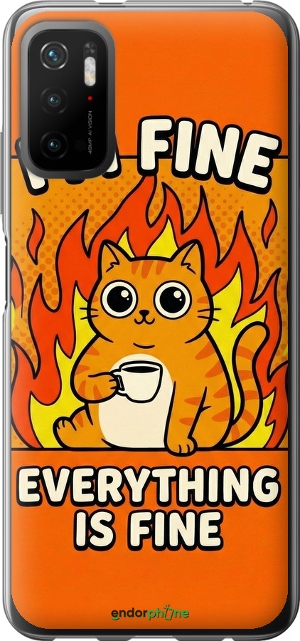 Силіконовий чехол Funny Cat для Xiaomi Redmi Note 10 5G - 6786u-2556 изображение 