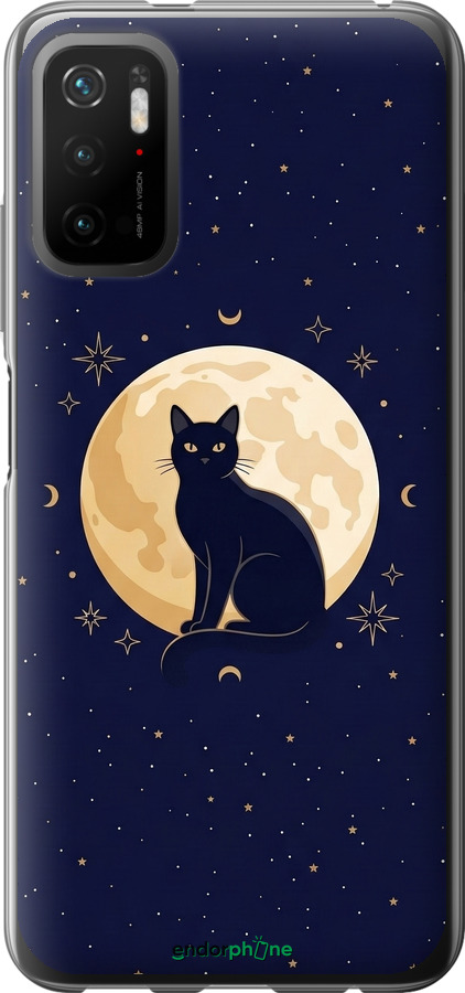 Силиконовый чехол Cute Cat Celestial/Witchy для Xiaomi Redmi Note 10 5G - 6787u-2556 изображение 
