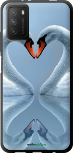 TPU чехол Лебеди для Xiaomi Poco M3 - 6007b-2200 изображение 