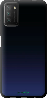 TPU чехол Градиент в тёмно - синем стиле для Xiaomi Poco M3 - 6542b-2200 изображение 