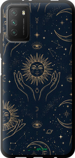TPU чехол Celestial Harmony: Sun & Moon Gold Mystic Pattern для Xiaomi Poco M3 - 6778b-2200 изображение 