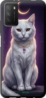 TPU чехол Mystic White Cat Gothic Dark Purple Gold для Xiaomi Poco M3 - 6805b-2200 изображение 