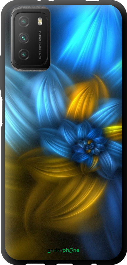 

TPU чорний чохол "Візерунок 46" для Xiaomi Poco M3, Синій