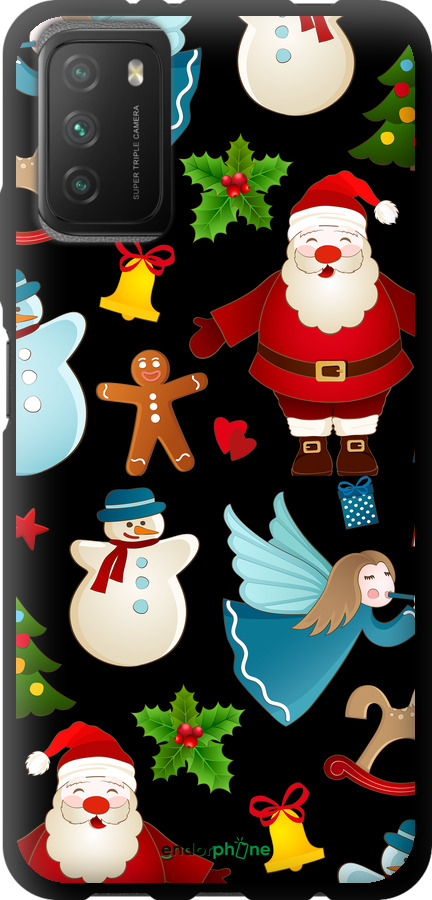 TPU чехол Новогодний 1 для Xiaomi Poco M3 - 4614b-2200 изображение 