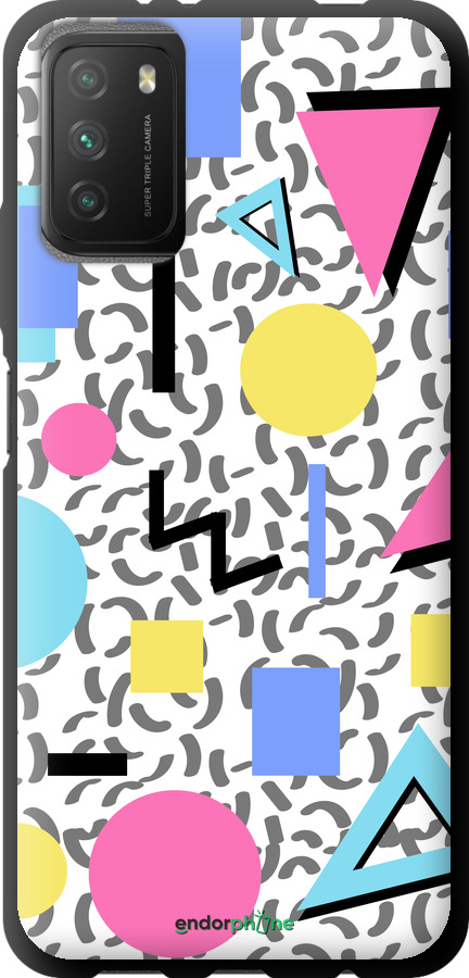 TPU чехол Color shapes для Xiaomi Poco M3 - 4893b-2200 изображение 