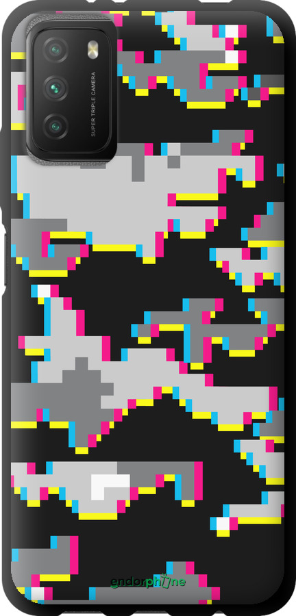 TPU чехол Пиксельный камуфляж для Xiaomi Poco M3 - 5481b-2200 изображение 