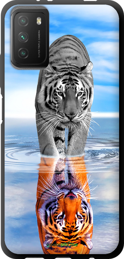 TPU чехол Тигр для Xiaomi Poco M3 - 6016b-2200 изображение 