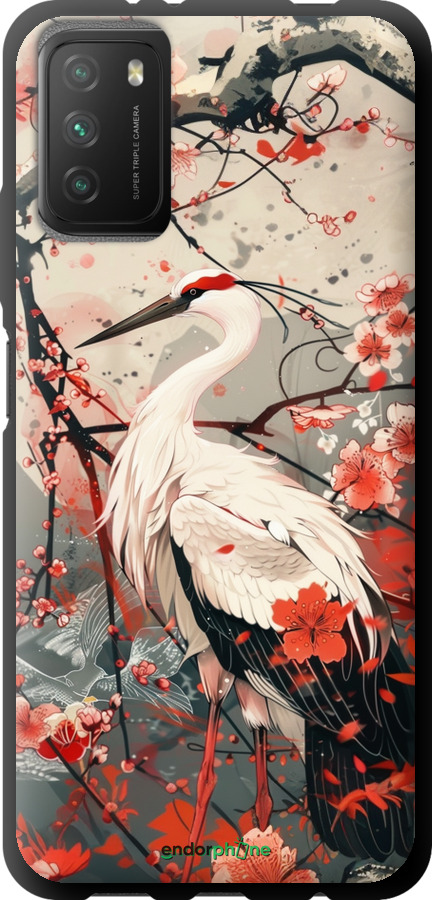 TPU чехол Лелека у цвіту сакури для Xiaomi Poco M3 - 6109b-2200 изображение 