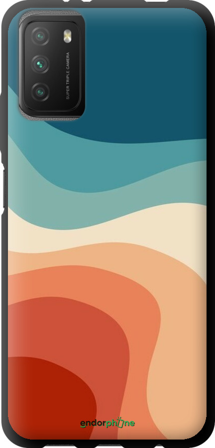 TPU чехол В стиле ретро с волнами для Xiaomi Poco M3 - 6531b-2200 изображение 