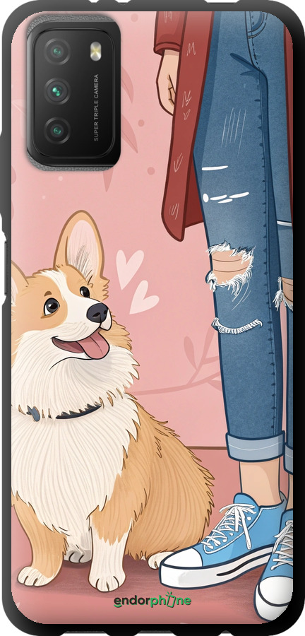 TPU чехол Корги 3 для Xiaomi Poco M3 - 6707b-2200 изображение 