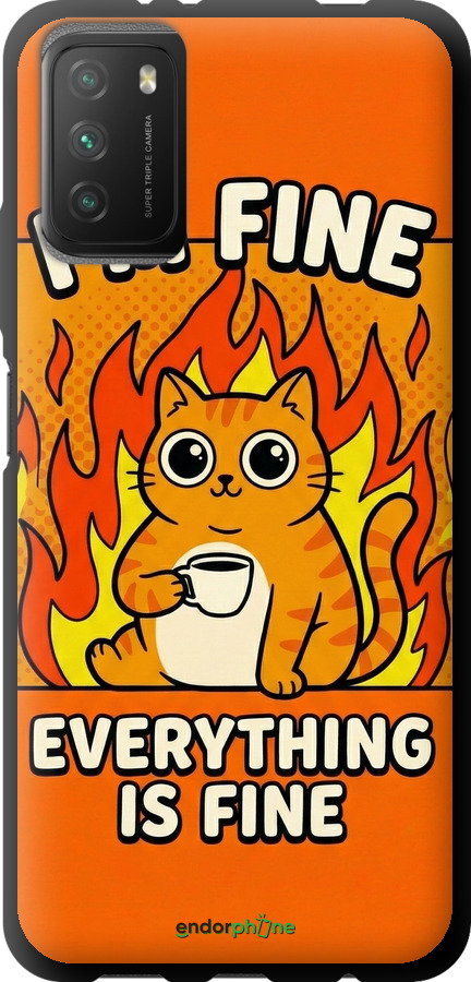 TPU чехол Funny Cat для Xiaomi Poco M3 - 6786b-2200 изображение 