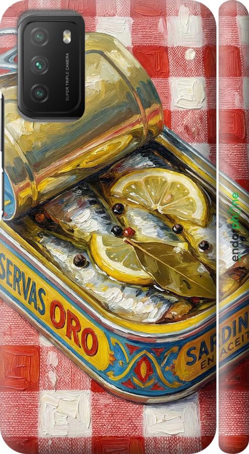 3D пластиковый матовый чехол Vintage Sardine Tin Phone для Xiaomi Poco M3 - 6772m-2200 изображение 