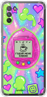 Силикон с усиленными углами чехол Y2K Aesthetic Retro Pet: Годуй мене кавою для Xiaomi Poco M3 - 6784sp-2200 изображение 