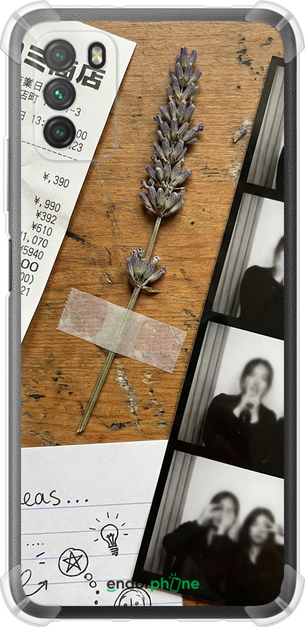 Силіконовий протиударний с посиленими кутами чехол Aesthetic Scrapbook Collage для Xiaomi Poco M3 - 6773sp-2200 изображение 