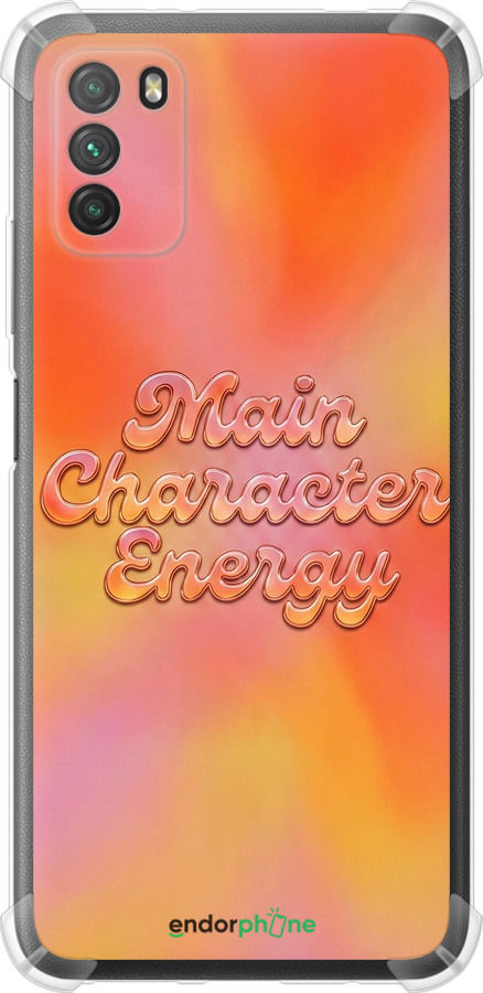 Силикон с усиленными углами чехол Aura Gradient Main Character Energy Aesthetic Y2K для Xiaomi Poco M3 - 6783sp-2200 изображение 
