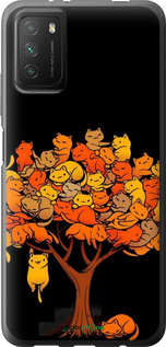 2D пластиковый чехол Дерево и котики для Xiaomi Poco M3 - 6516t-2200 изображение 