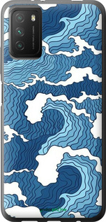 2D пластиковый чехол Абстрактный рисунок морских волн для Xiaomi Poco M3 - 6538t-2200 изображение 