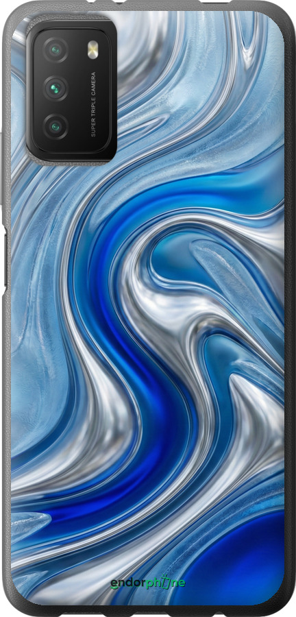 2D пластиковый чехол Liquid Chrome для Xiaomi Poco M3 - 6781t-2200 изображение 