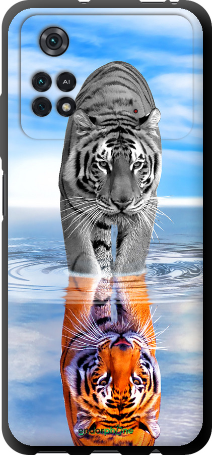 TPU чехол Тигр для Xiaomi Poco M4 Pro - 6016b-2592 изображение 