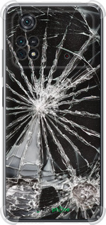 Силикон с усиленными углами чехол Glass для Xiaomi Poco M4 Pro - 6608sp-2592 изображение 