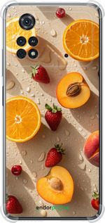 Силіконовий протиударний с посиленими кутами чехол Фрукти 3 для Xiaomi Poco M4 Pro - 6703sp-2592 изображение 