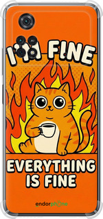 Силикон с усиленными углами чехол Funny Cat для Xiaomi Poco M4 Pro - 6786sp-2592 изображение 