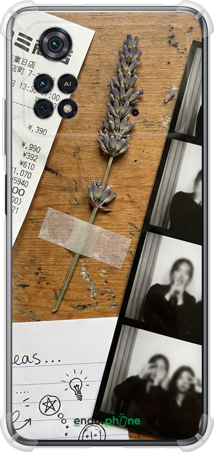 Силикон с усиленными углами чехол Aesthetic Scrapbook Collage для Xiaomi Poco M4 Pro - 6773sp-2592 изображение 