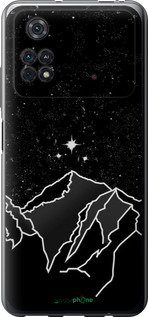 Силиконовый чехол Минималистический горный пейзаж для Xiaomi Poco M4 Pro - 6438u-2592 изображение 