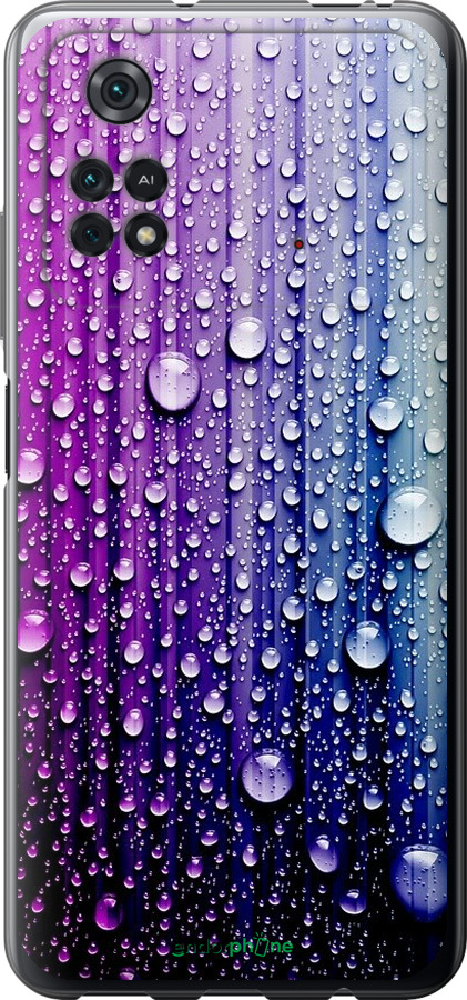 

Силіконовий чохол "Краплини води" для Xiaomi Poco M4 Pro, Синій