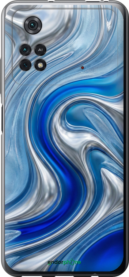 Силиконовый чехол Liquid Chrome для Xiaomi Poco M4 Pro - 6781u-2592 изображение 