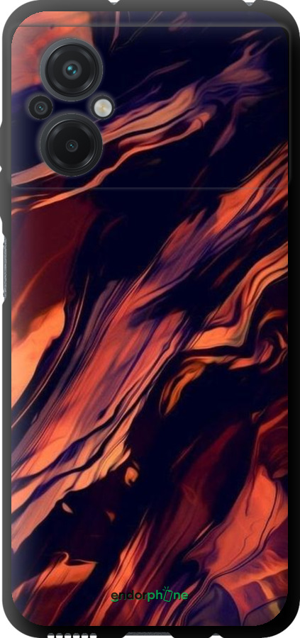TPU чехол Черно-оранжевая абстракция для Xiaomi Poco M5 - 5340b-2767 изображение 