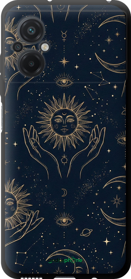 TPU чехол Celestial Harmony: Sun & Moon Gold Mystic Pattern для Xiaomi Poco M5 - 6778b-2767 изображение 