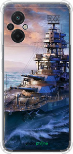 Силикон с усиленными углами чехол Военный корабль, world of tanks, wargaming для Xiaomi Poco M5 - 6461sp-2767 изображение 
