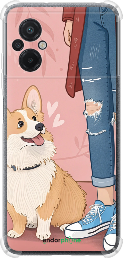 Силикон с усиленными углами чехол Корги 3 для Xiaomi Poco M5 - 6707sp-2767 изображение 