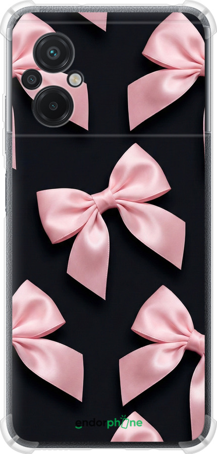 Силикон с усиленными углами чехол Coquette Ribbons Dark Coquette для Xiaomi Poco M5 - 6767sp-2767 изображение 