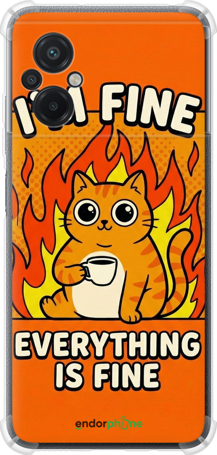 Силикон с усиленными углами чехол Funny Cat для Xiaomi Poco M5 - 6786sp-2767 изображение 