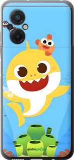 Силіконовий чехол Бейби Шарк для Xiaomi Poco M5 - 6303u-2767 изображение 