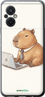 Силіконовий чехол Funny Capybara CEO Working для Xiaomi Poco M5 - 6777u-2767 изображение 
