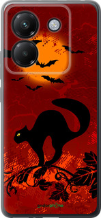 Силиконовый чехол Чёрная кошка под луной для Xiaomi Poco M7 Pro 5G - 1190u-3942 изображение 