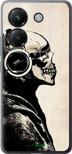 Силиконовый чехол Скелет-меломан v2 для Xiaomi Poco M7 Pro 5G - 1200u-3942 изображение 