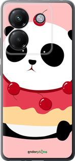 Силіконовий чехол Панда з пончиком для Xiaomi Poco M7 Pro 5G - 3991u-3942 изображение 